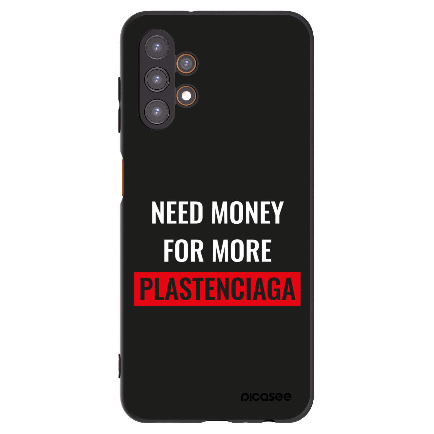 Picasee Samsung Galaxy A13 4G A135 Hülle - Schwarzes Silikon - More PLASTENCIAGA