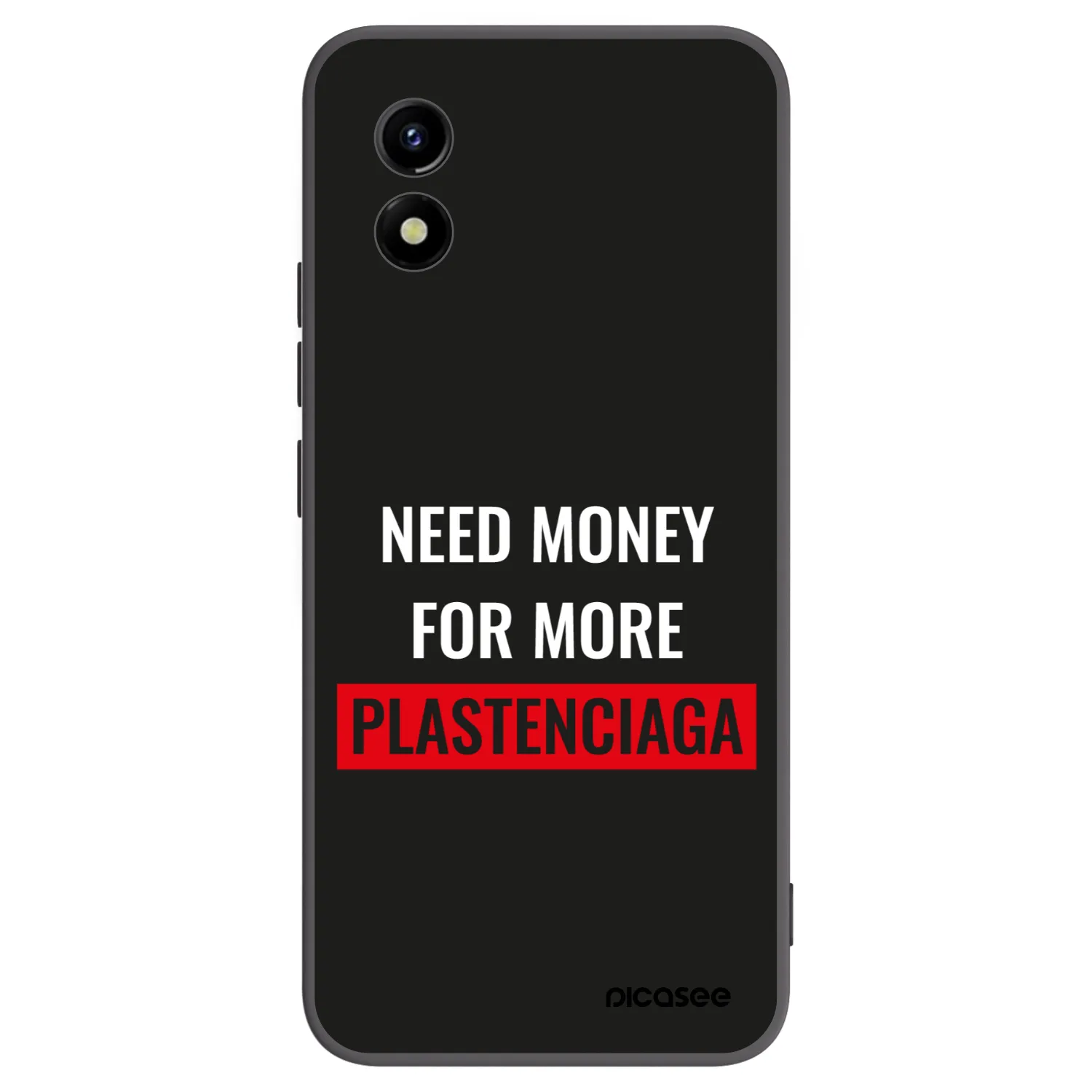 Picasee Vivo Y01 Hülle - Schwarzes Silikon - More PLASTENCIAGA