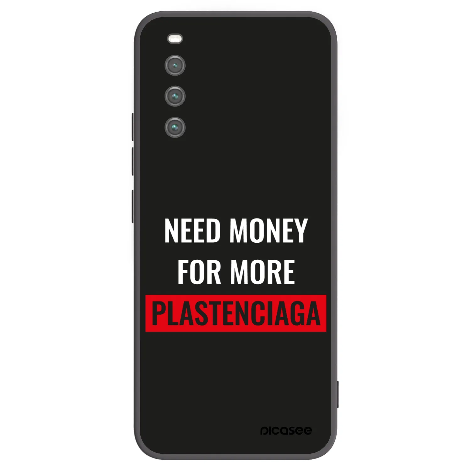 Picasee Sony Xperia 10 IV 5G Hülle - Schwarzes Silikon - More PLASTENCIAGA