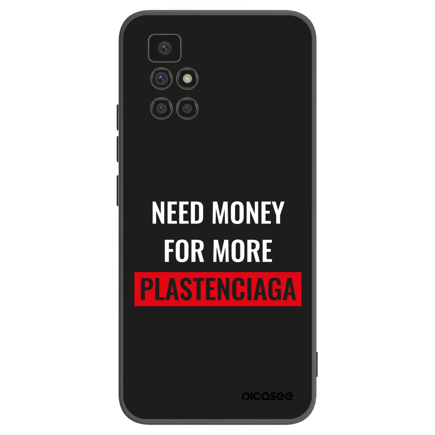 Picasee Xiaomi Redmi 10 (2022) Hülle - Schwarzes Silikon - More PLASTENCIAGA