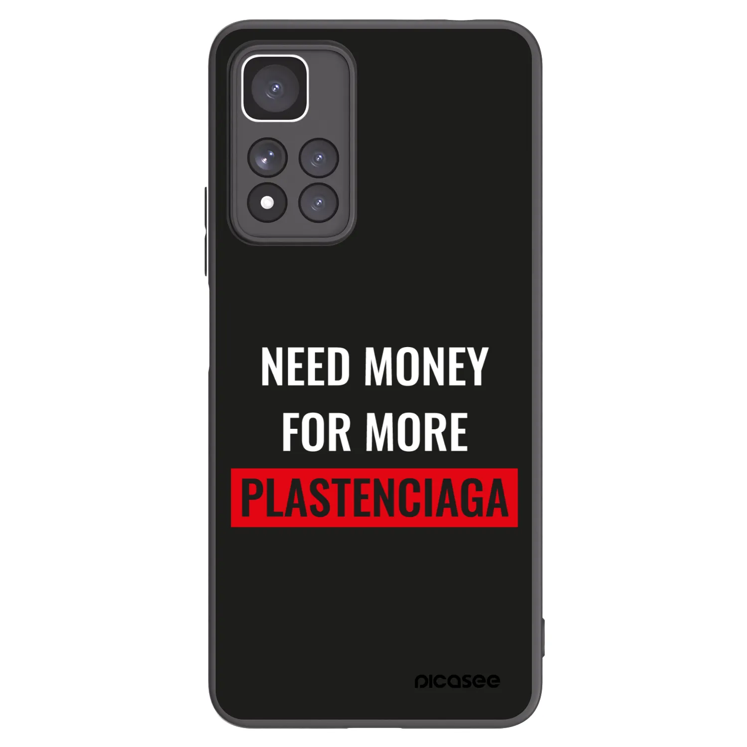 Picasee Xiaomi Redmi Note 11 Pro+ 5G Hülle - Schwarzes Silikon - More PLASTENCIAGA