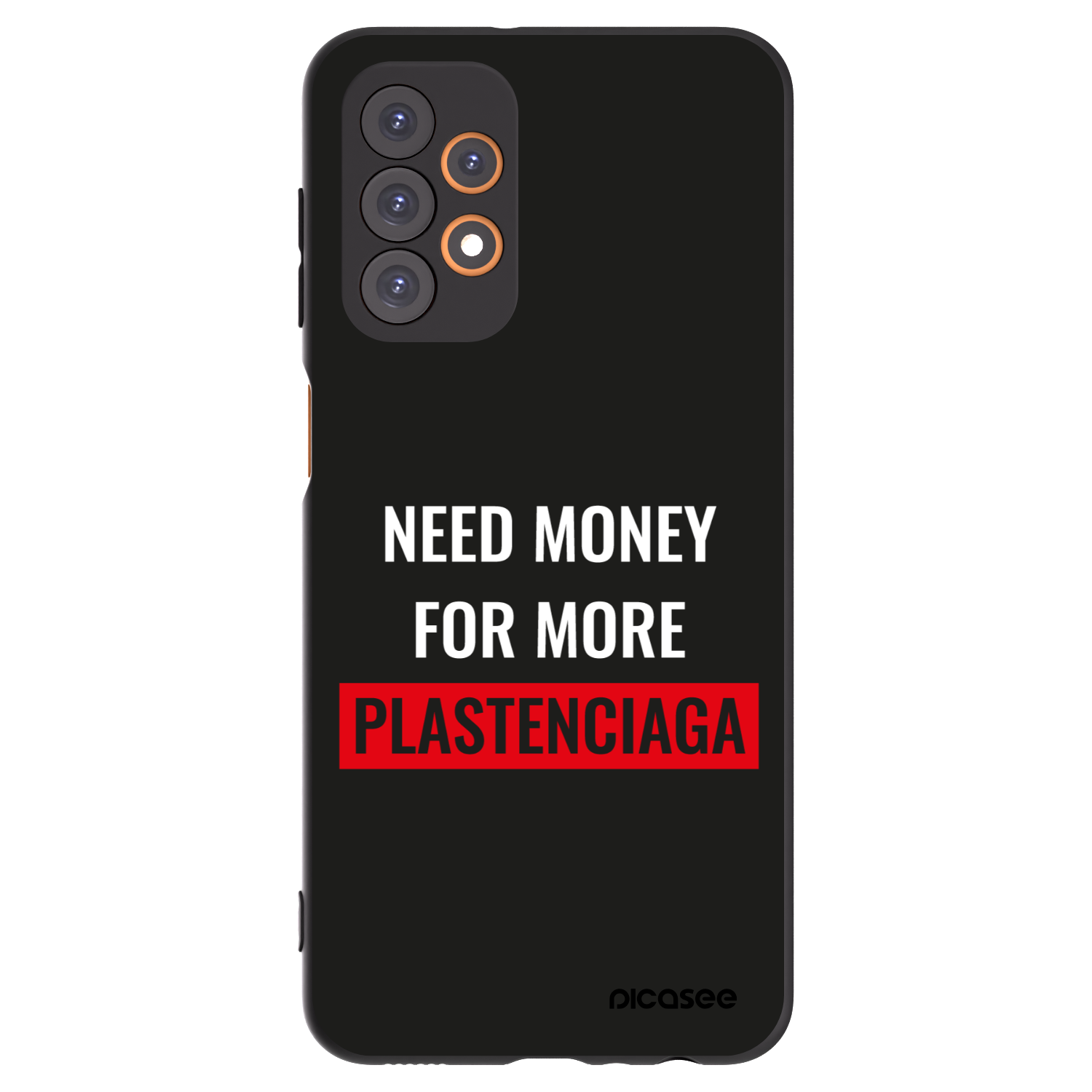 Picasee Samsung Galaxy A23 A235F 4G Hülle - Schwarzes Silikon - More PLASTENCIAGA