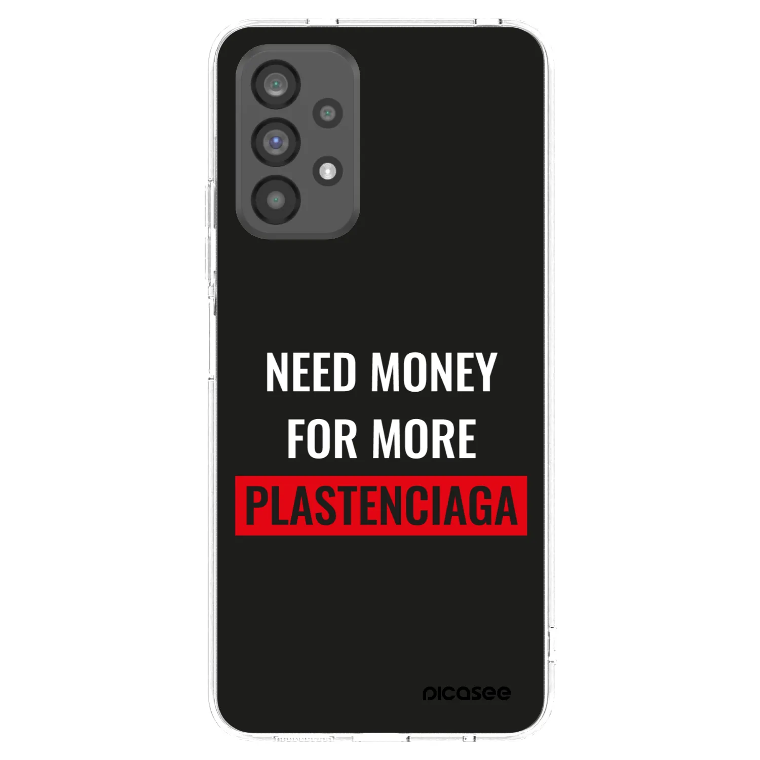 Picasee Samsung Galaxy A73 5G Hülle - Transparentes Silikon - More PLASTENCIAGA
