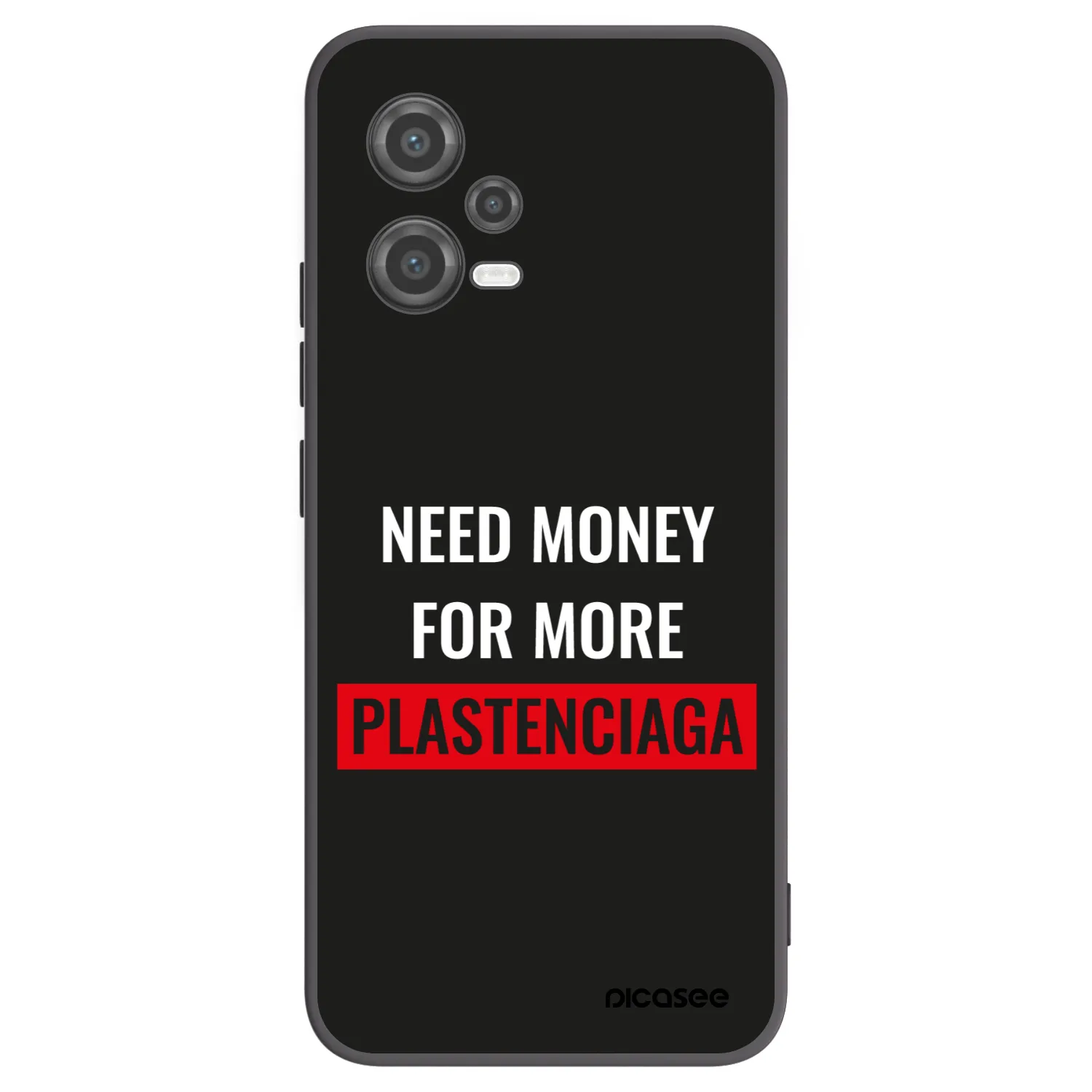 Picasee Xiaomi Poco X5 Hülle - Schwarzes Silikon - More PLASTENCIAGA