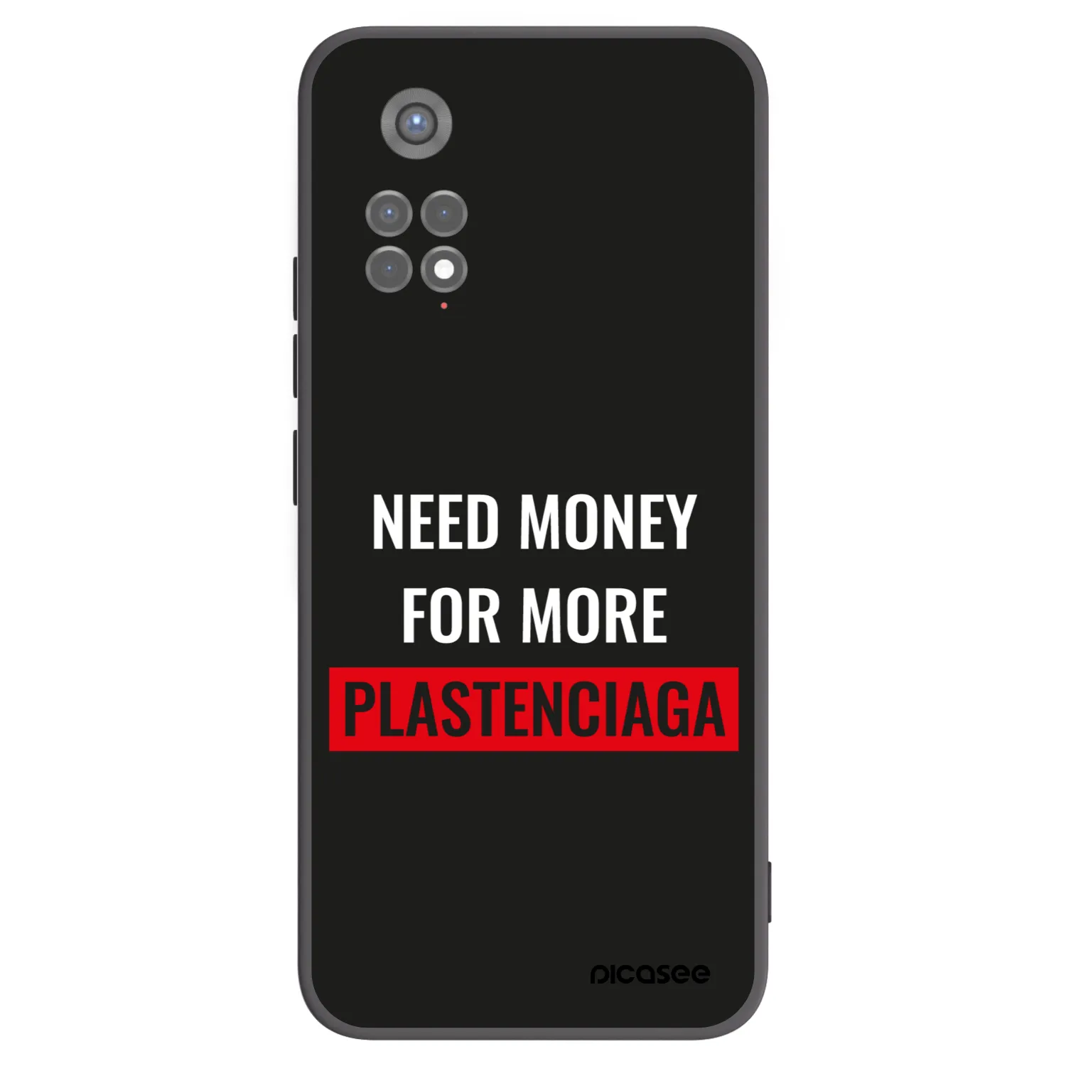 Picasee Xiaomi Redmi Note 11S 5G Hülle - Schwarzes Silikon - More PLASTENCIAGA