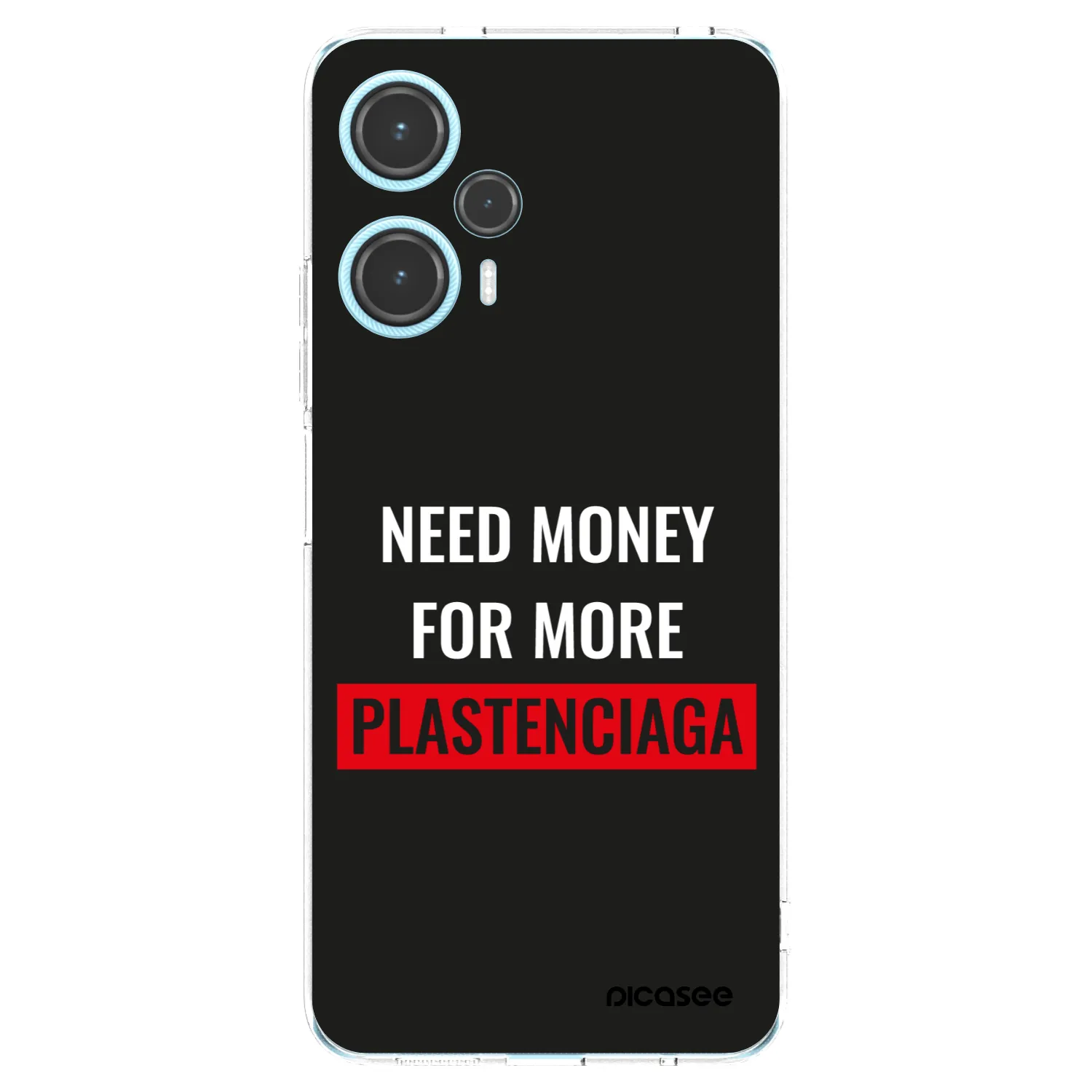 Picasee Xiaomi Poco F5 Hülle - Transparentes Silikon - More PLASTENCIAGA