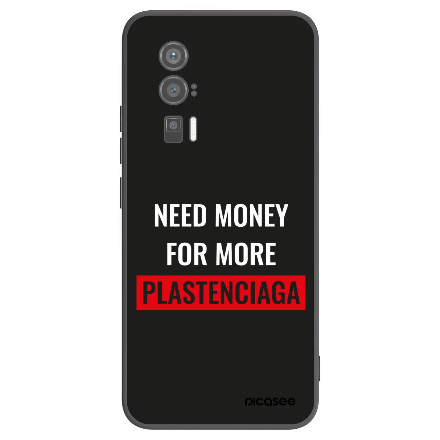 Picasee Xiaomi Poco F5 Pro 5G Hülle - Schwarzes Silikon - More PLASTENCIAGA