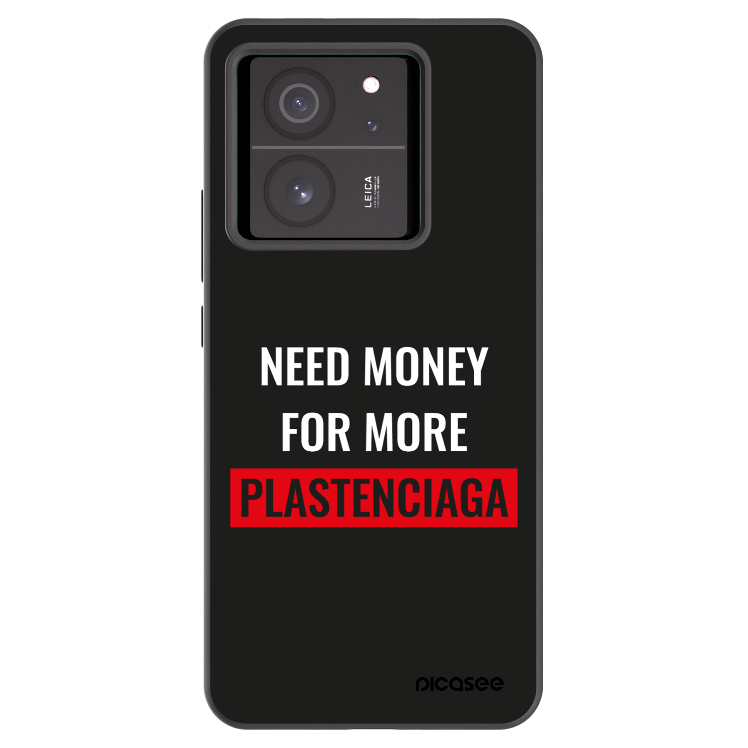 Picasee Xiaomi 13T Pro Hülle - Schwarzes Silikon - More PLASTENCIAGA