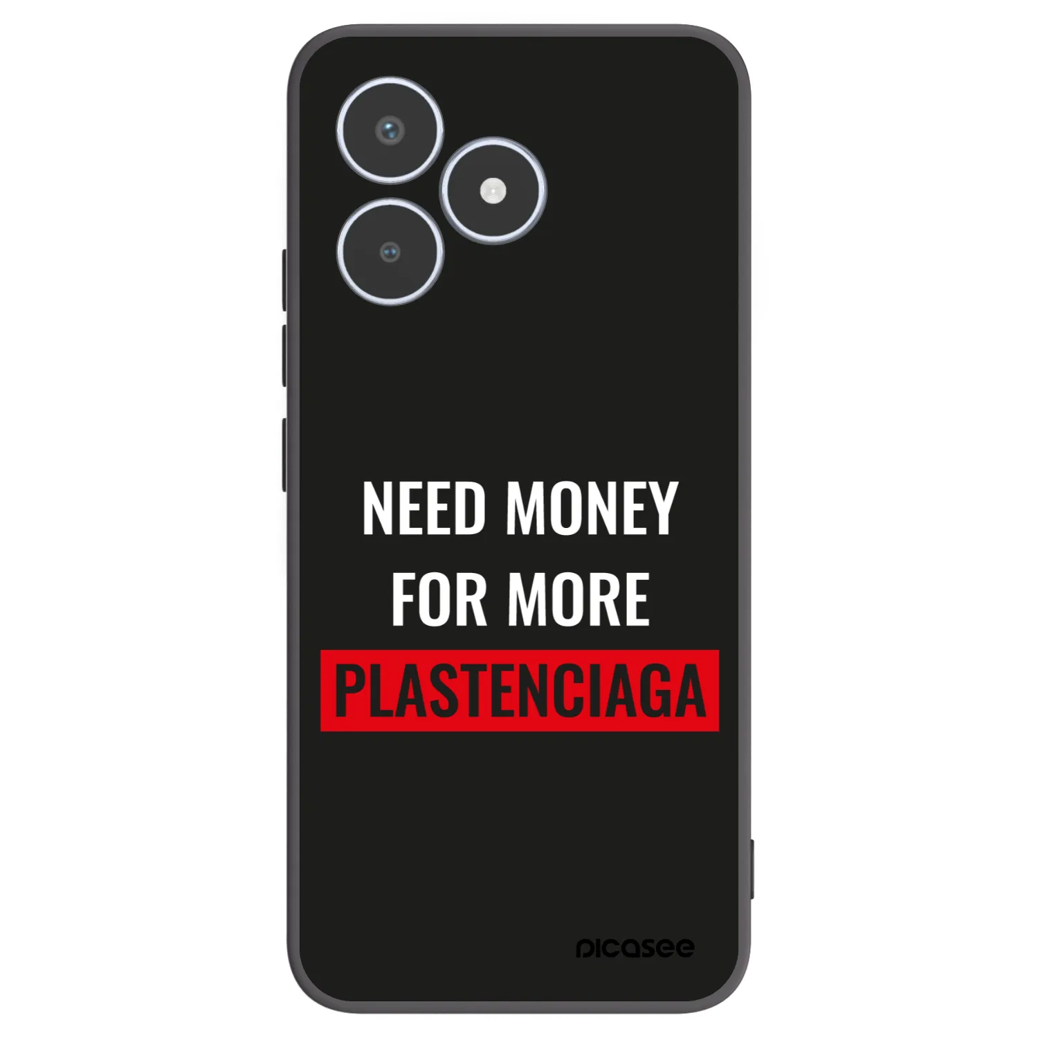 Picasee Realme C53 Hülle - Schwarzes Silikon - More PLASTENCIAGA