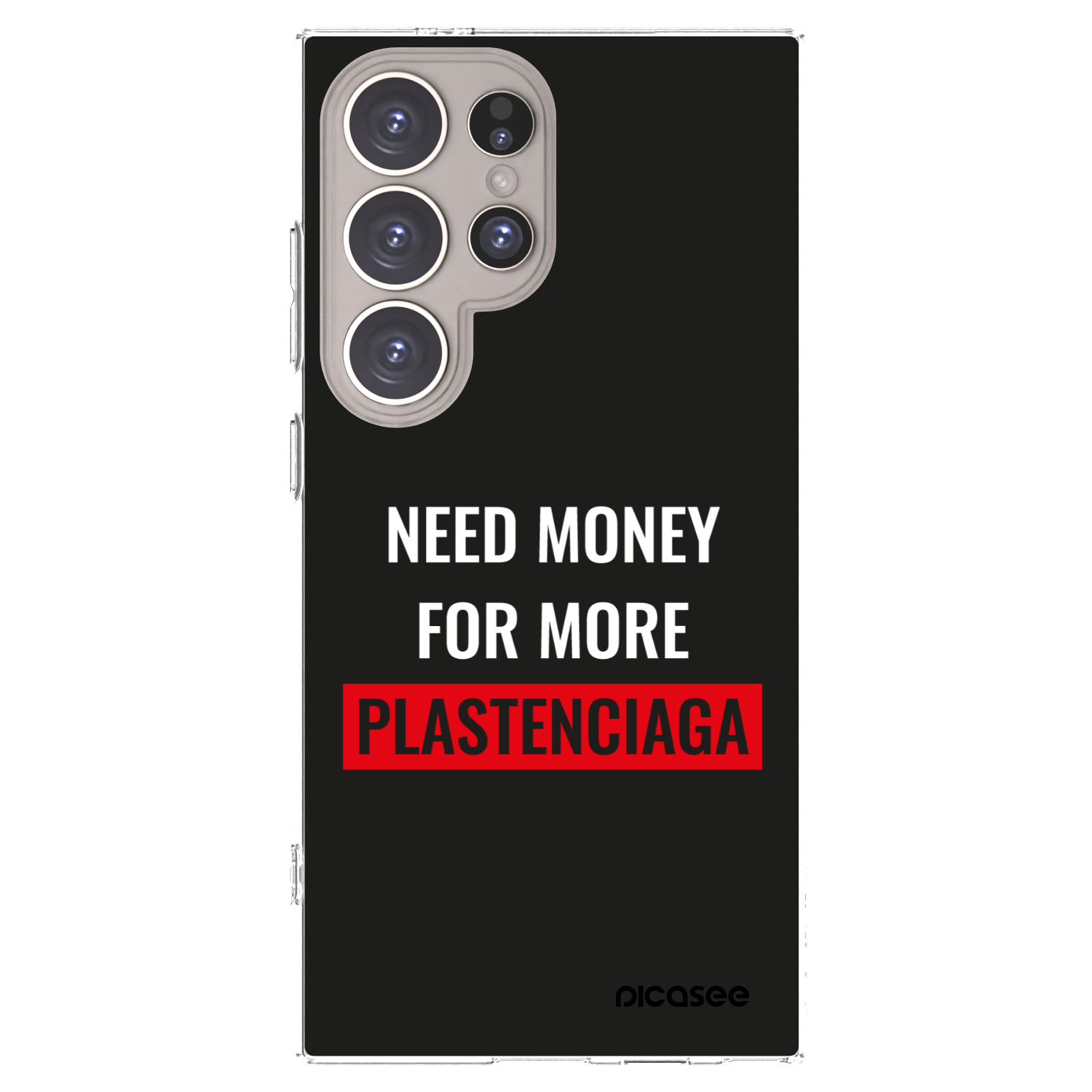 Picasee Samsung Galaxy S24 Ultra S928B 5G Hülle - Transparentes Silikon - More PLASTENCIAGA