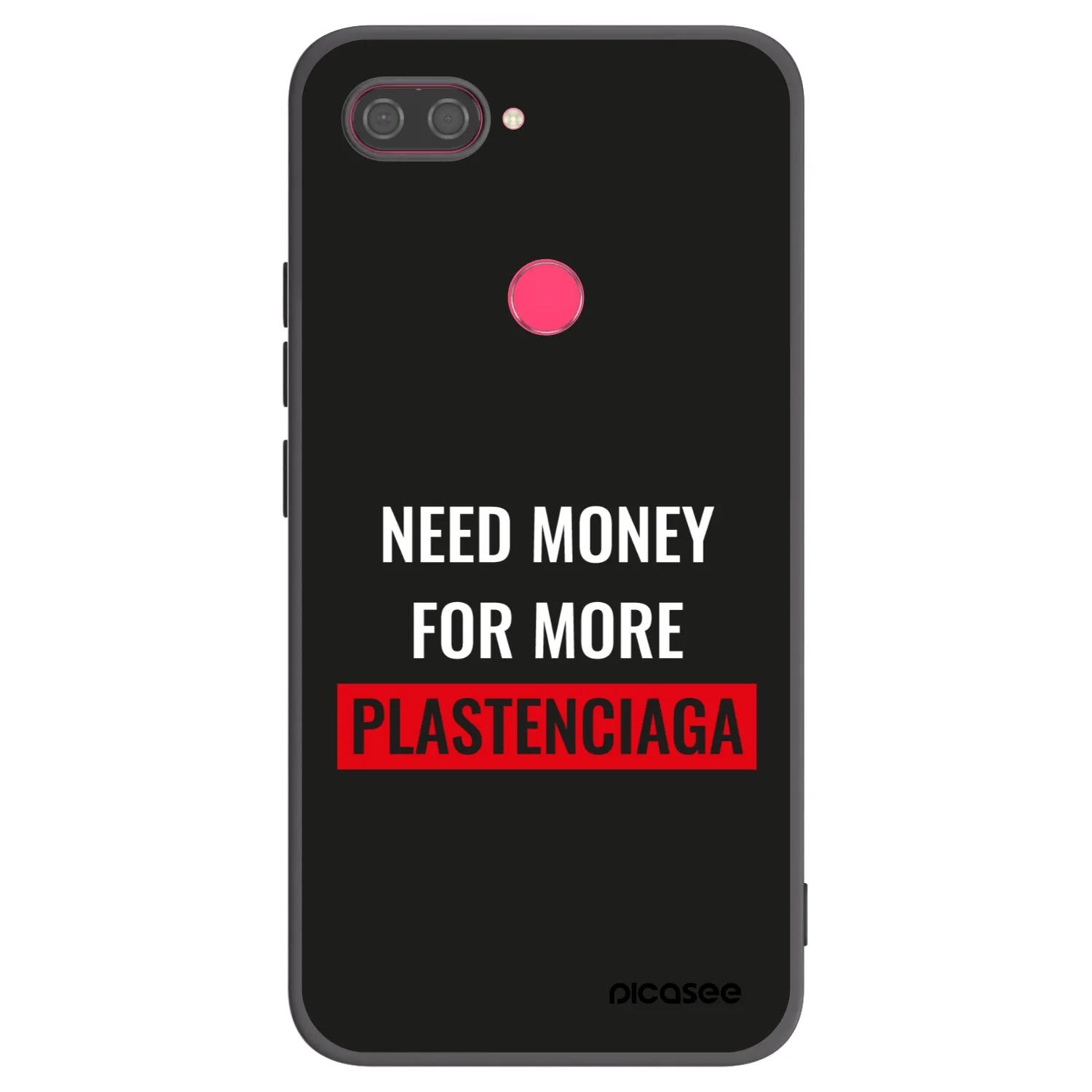 Picasee Xiaomi Mi 8 Lite Hülle - Schwarzes Silikon - More PLASTENCIAGA