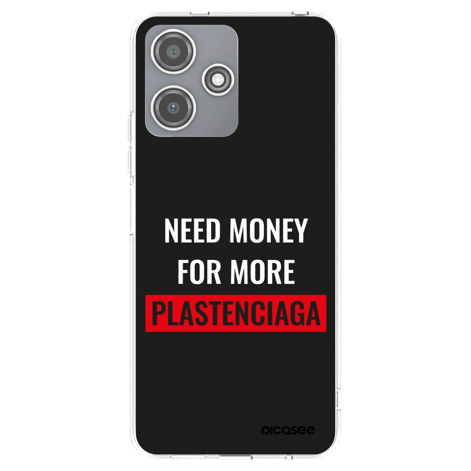 Picasee Xiaomi Redmi 12 5G Hülle - Transparentes Silikon - More PLASTENCIAGA