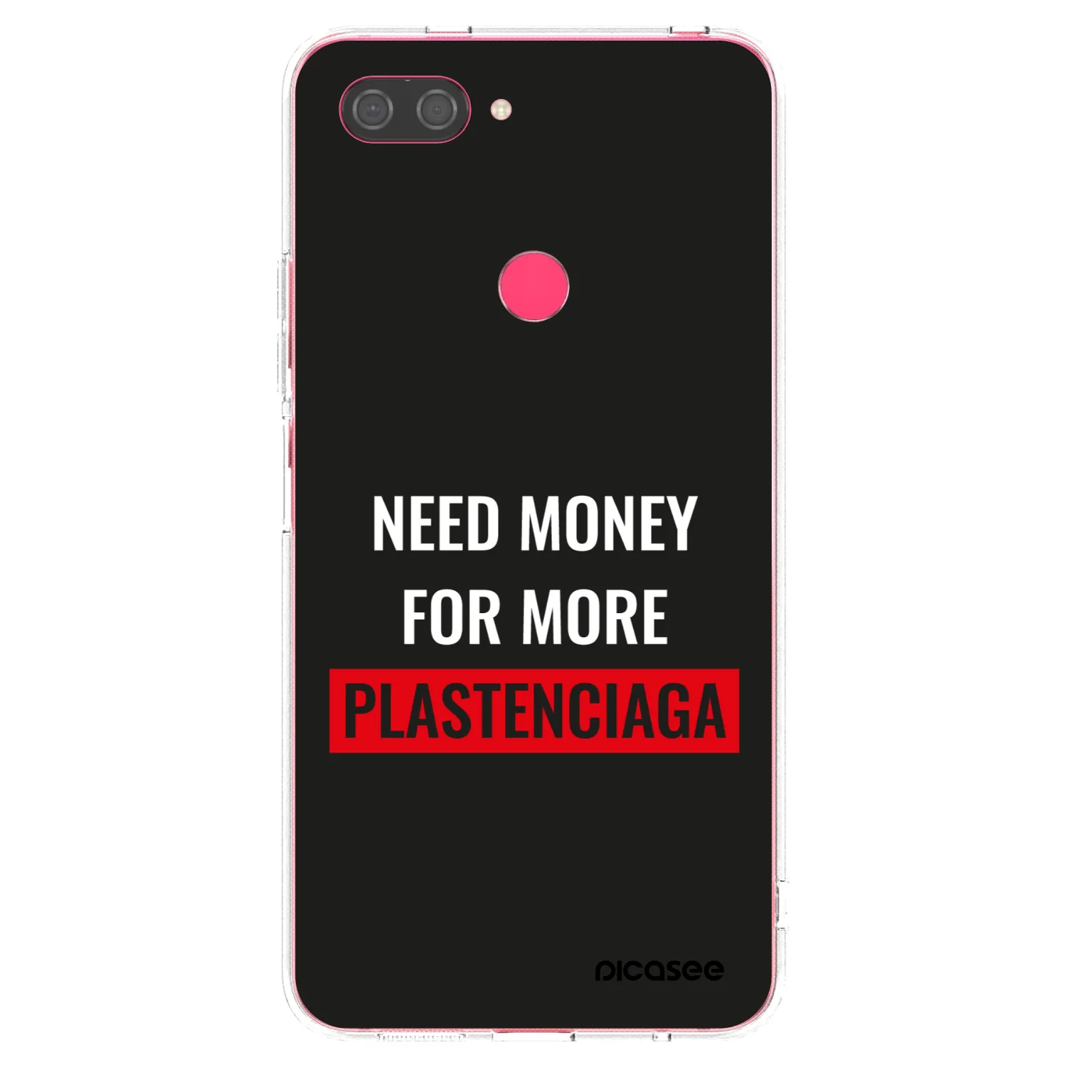 Picasee Xiaomi Mi 8 Lite Hülle - Transparentes Silikon - More PLASTENCIAGA