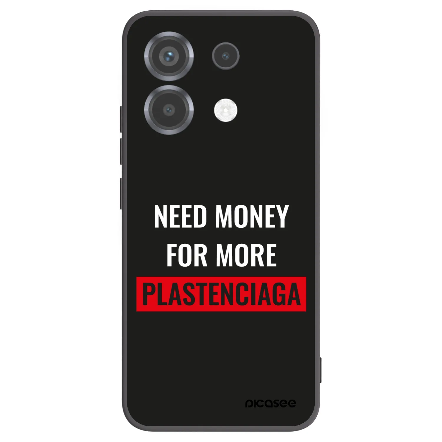 Picasee Xiaomi Poco X6 Hülle - Schwarzes Silikon - More PLASTENCIAGA
