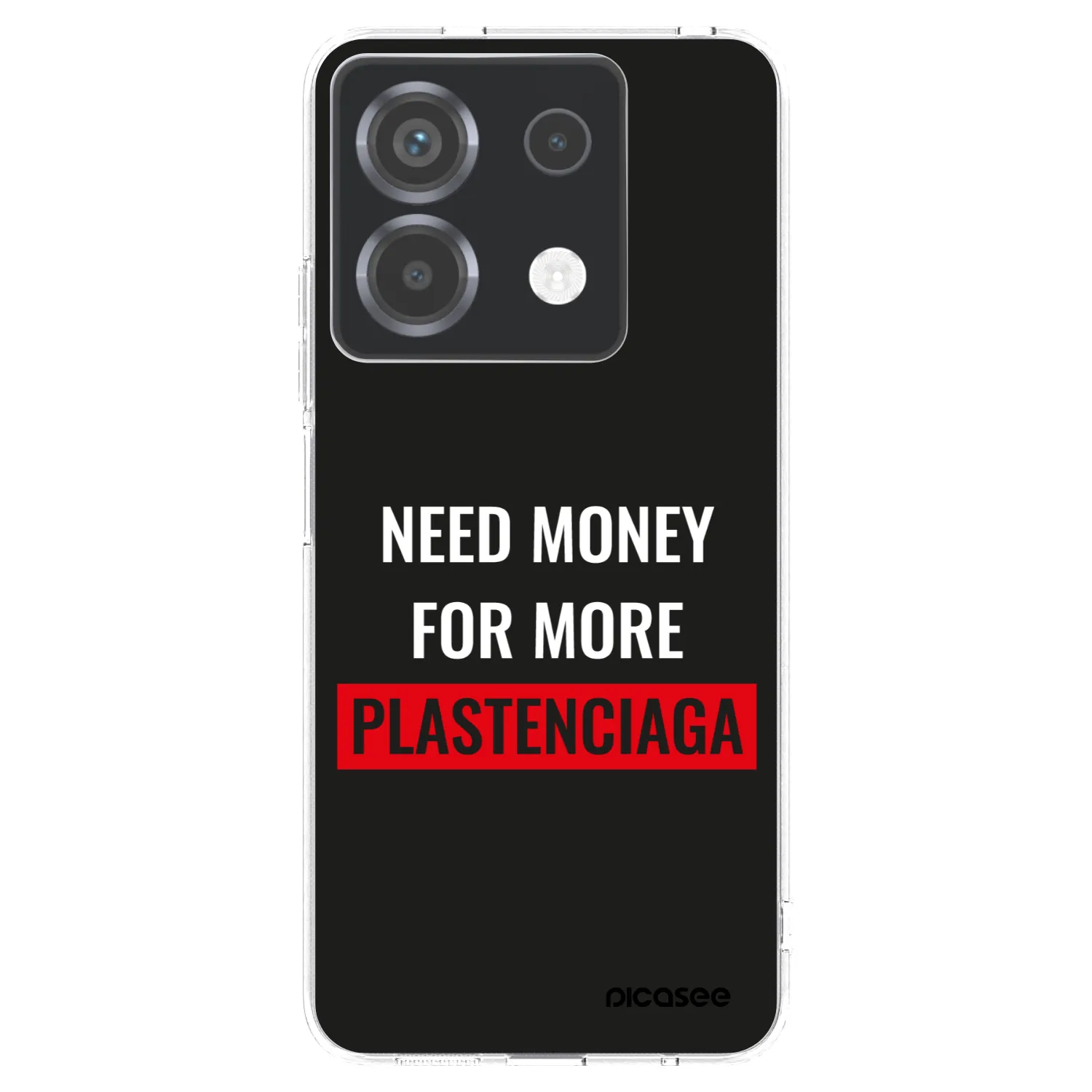 Picasee Xiaomi Poco X6 Hülle - Transparentes Silikon - More PLASTENCIAGA