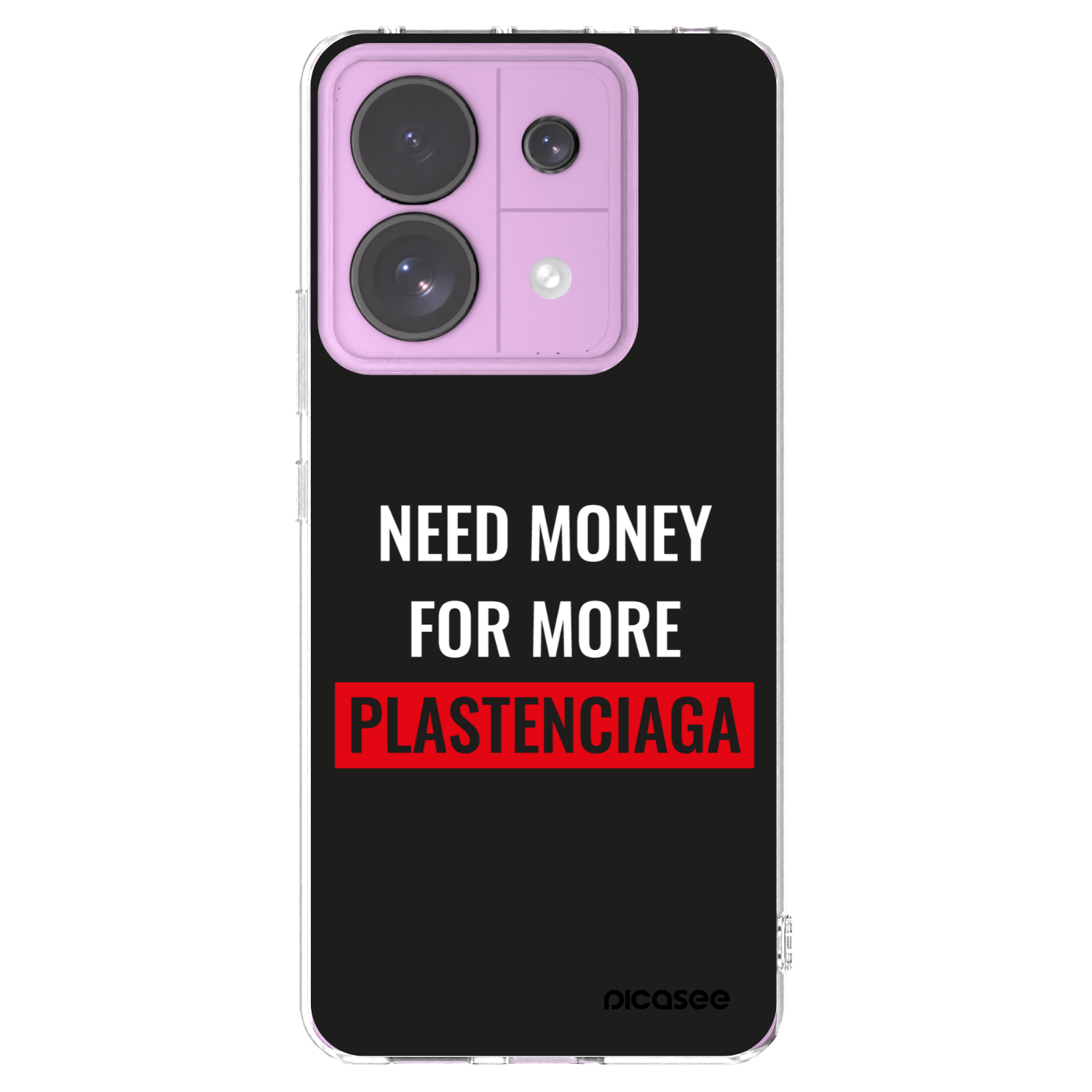 Picasee Xiaomi Redmi Note 13 Pro 5G Hülle - Transparentes Silikon - More PLASTENCIAGA
