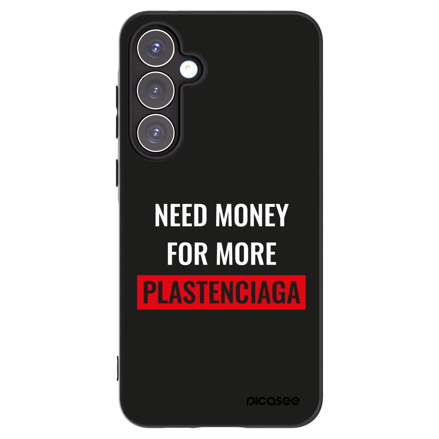 Picasee Samsung Galaxy A55 5G A556B Hülle - Schwarzes Silikon - More PLASTENCIAGA