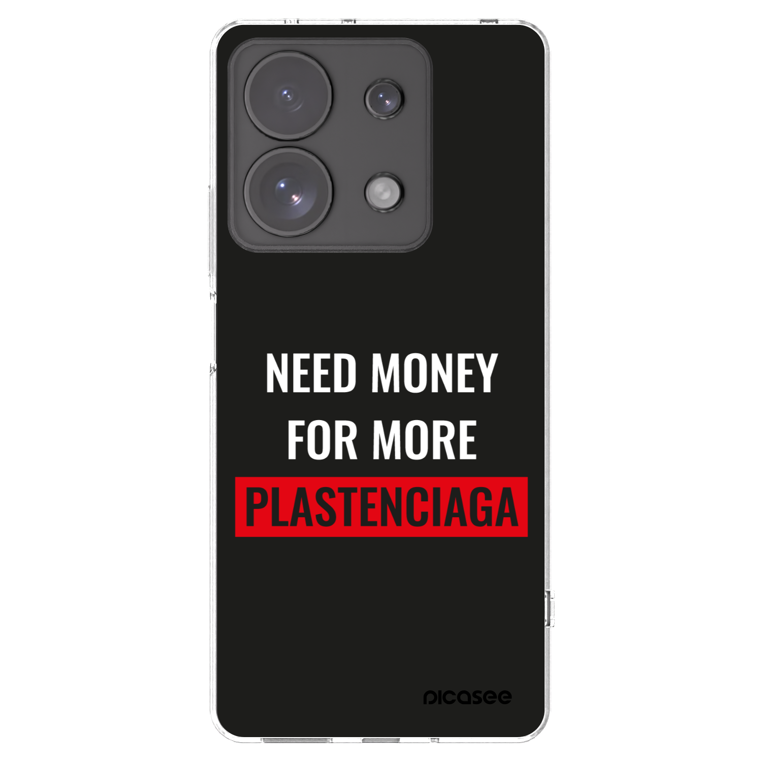Picasee Xiaomi Redmi Note 13 Pro 4G Hülle - Transparentes Silikon - More PLASTENCIAGA