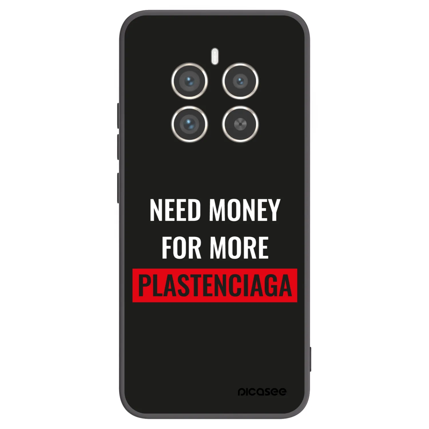 Picasee Realme 12 Pro 5G Hülle - Schwarzes Silikon - More PLASTENCIAGA
