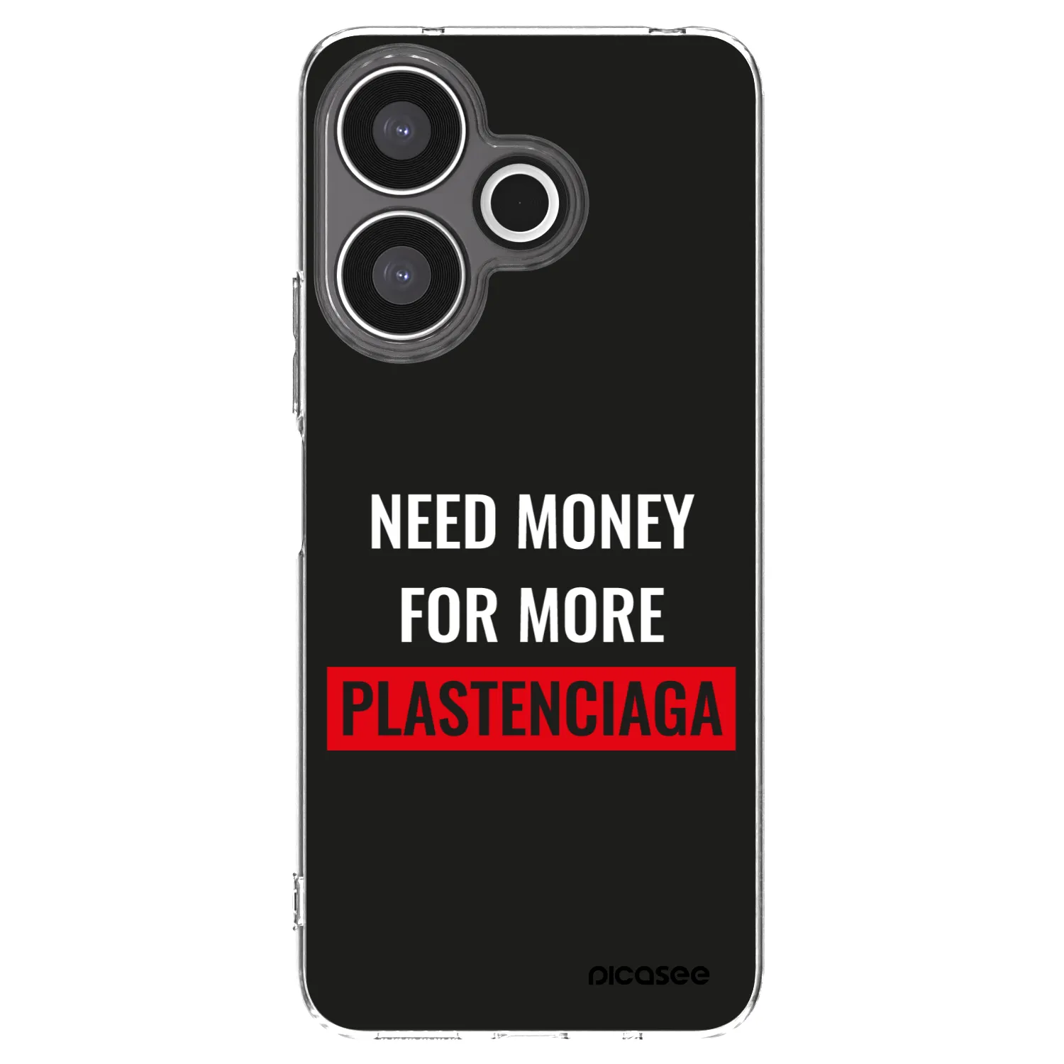 Picasee Xiaomi Redmi 13 4G Hülle - Transparentes Silikon - More PLASTENCIAGA