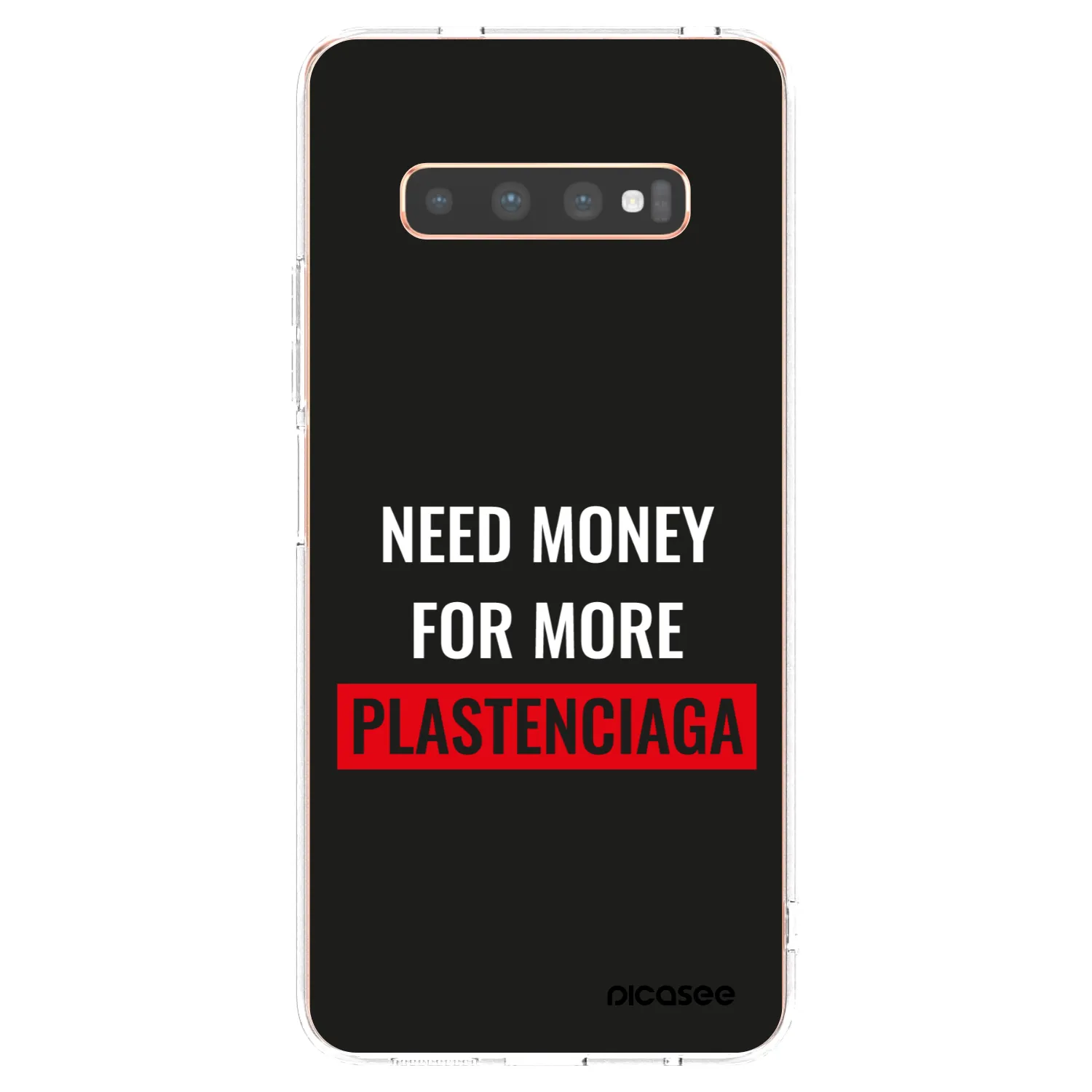 Picasee Samsung Galaxy S10 Plus G975 Hülle - Transparentes Silikon - More PLASTENCIAGA