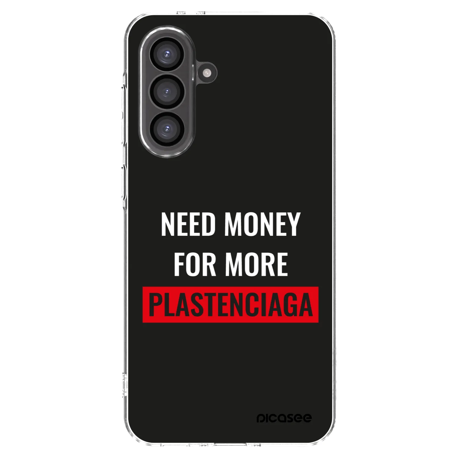 Picasee Samsung Galaxy A56 5G A566B Hülle - Transparentes Silikon - More PLASTENCIAGA