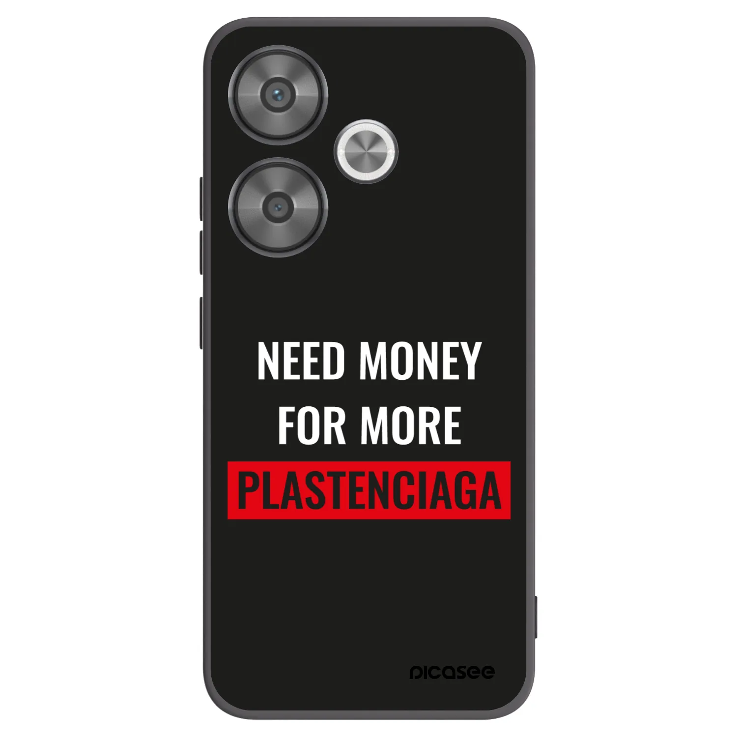 Picasee Xiaomi Poco F6 Hülle - Schwarzes Silikon - More PLASTENCIAGA
