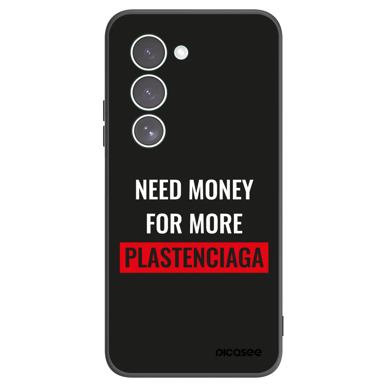 Picasee Xiaomi Redmi 15 5G Hülle - Schwarzes Silikon - More PLASTENCIAGA