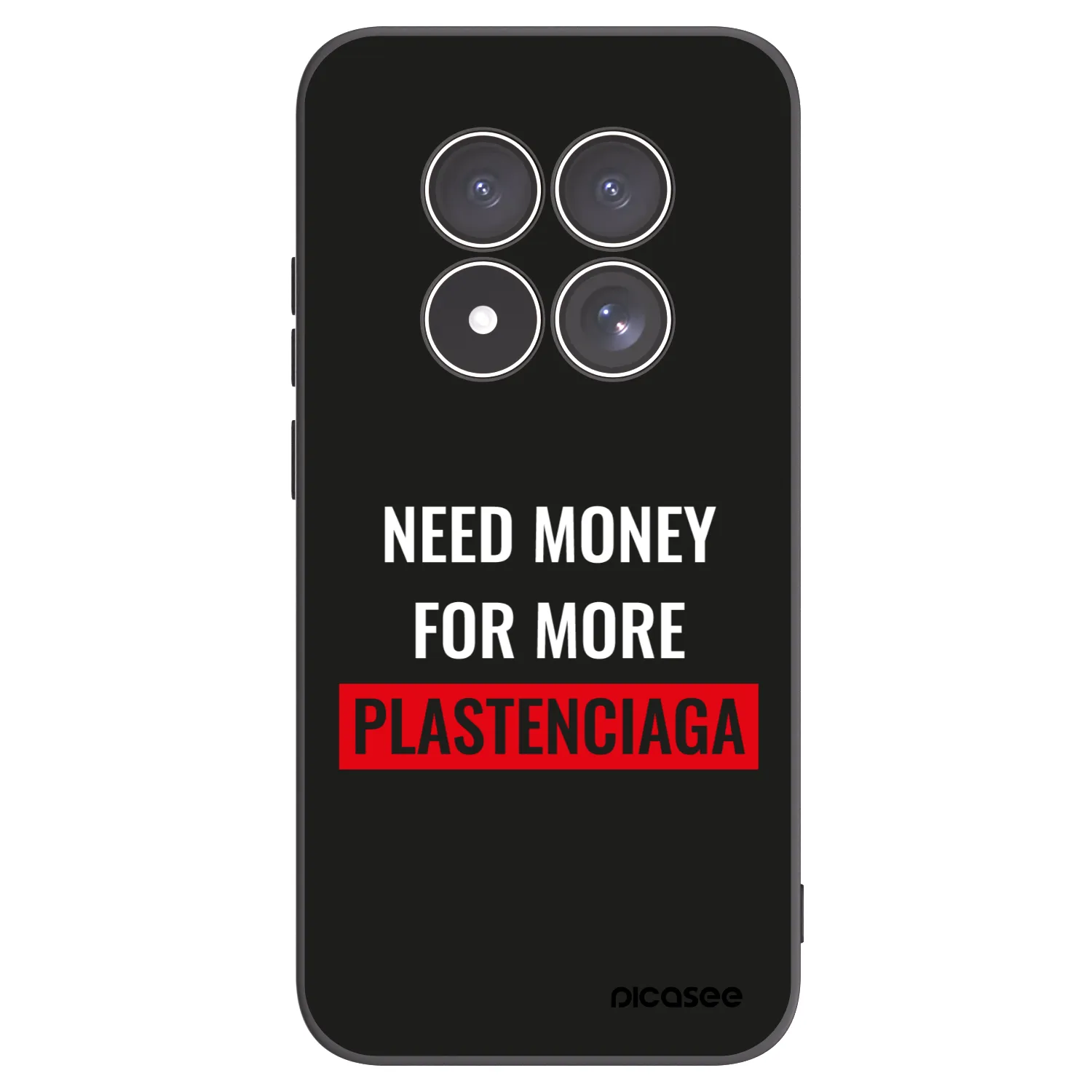 Picasee Xiaomi Redmi Note 15 Pro 4G Hülle - Schwarzes Silikon - More PLASTENCIAGA