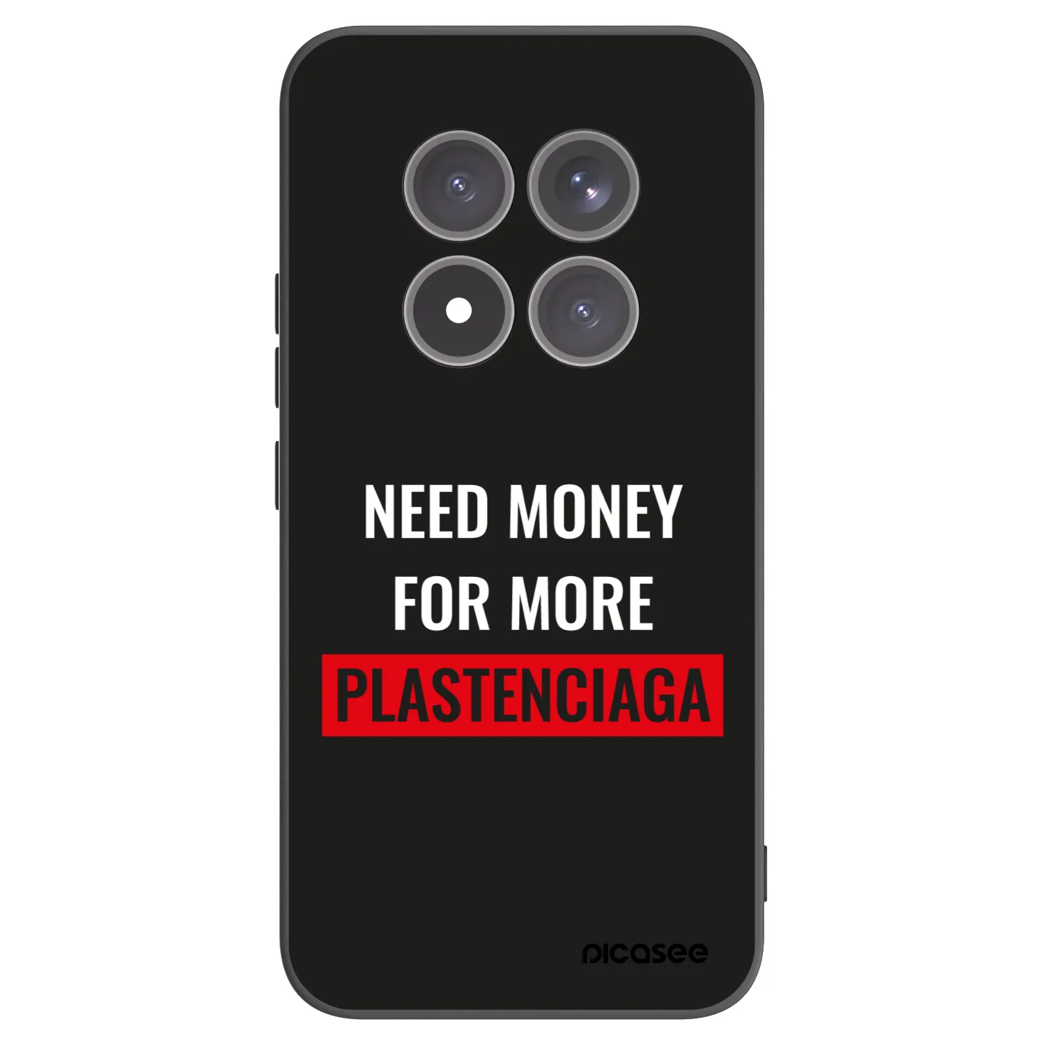 Picasee Xiaomi Redmi Note 15 Pro+ Hülle - Schwarzes Silikon - More PLASTENCIAGA