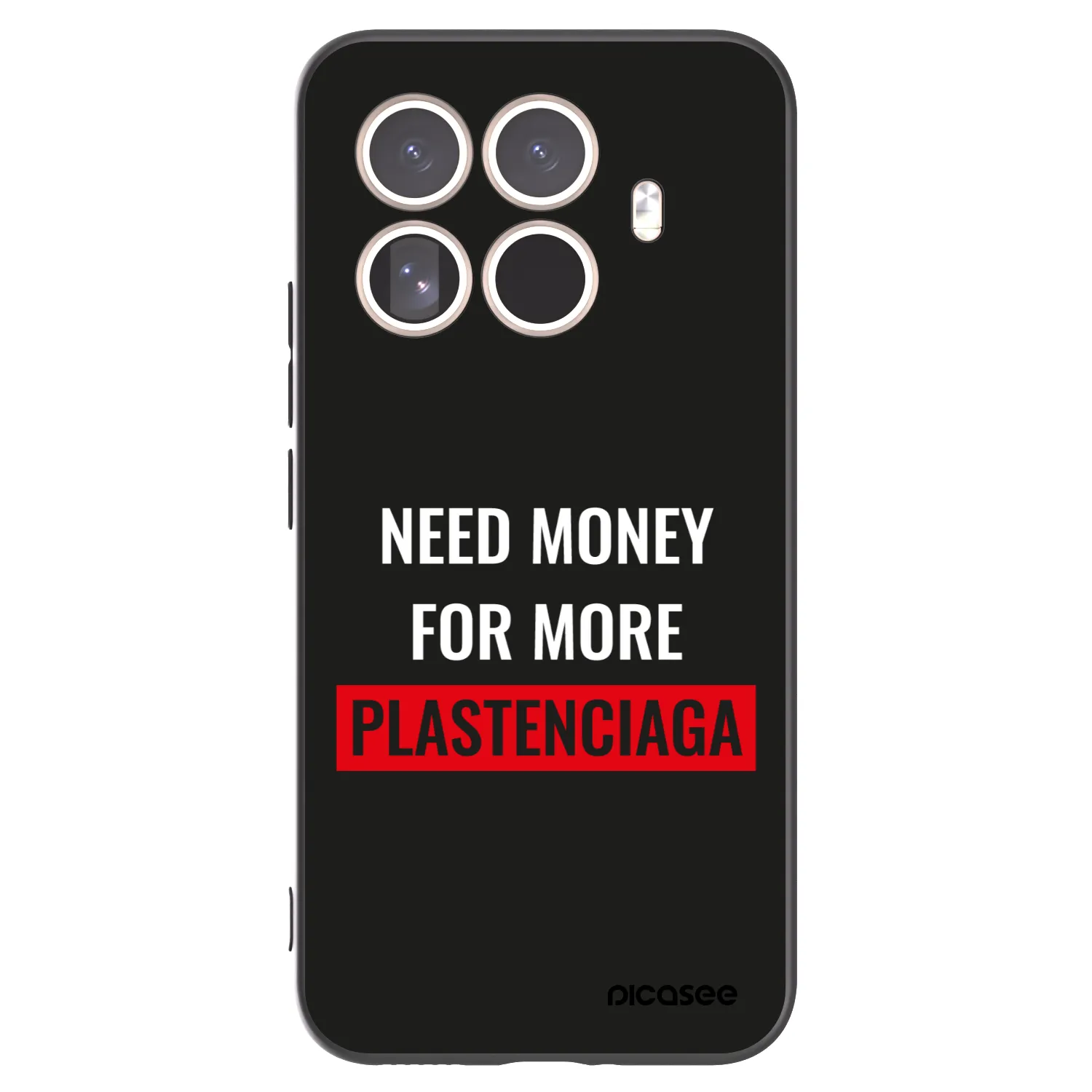 Picasee Xiaomi 15T Pro Hülle - Schwarzes Silikon - More PLASTENCIAGA