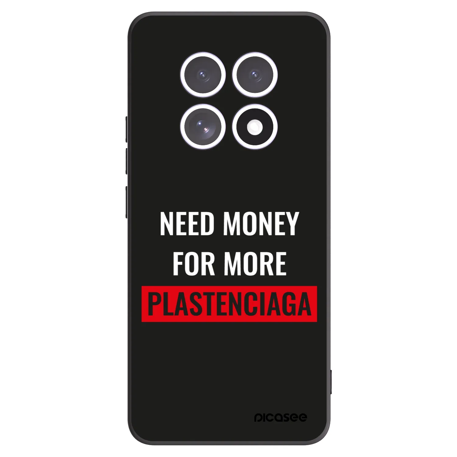 Picasee Xiaomi Redmi Note 15 Hülle - Schwarzes Silikon - More PLASTENCIAGA
