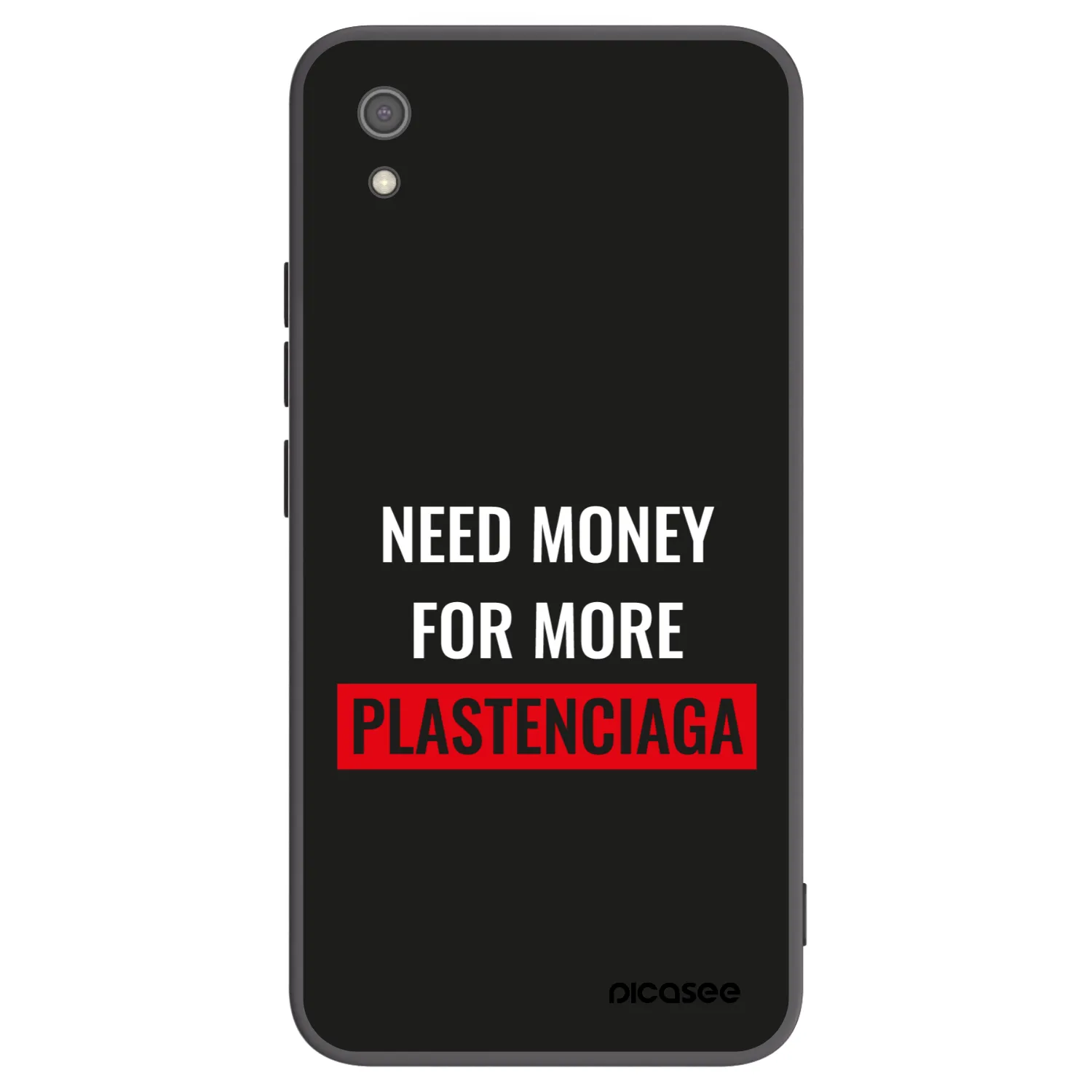 Picasee Xiaomi Redmi 7A Hülle - Schwarzes Silikon - More PLASTENCIAGA