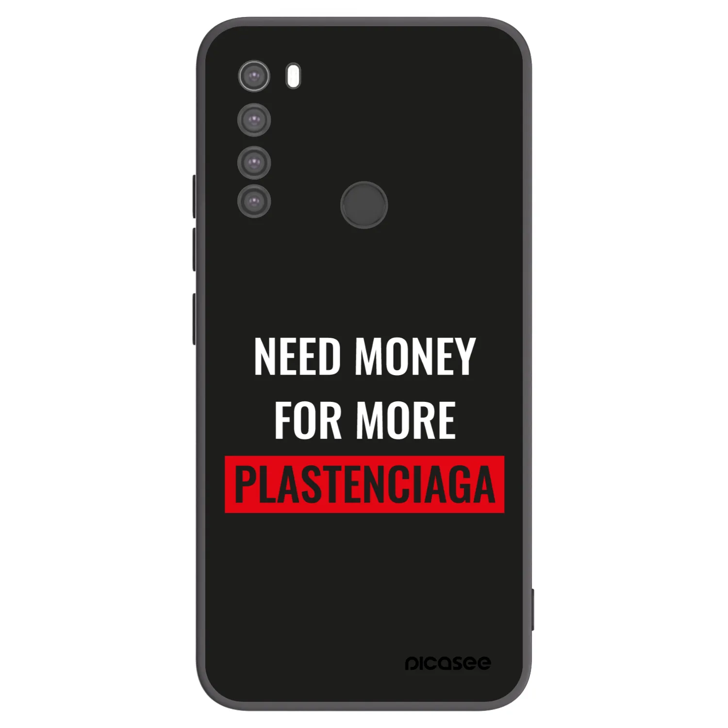 Picasee Xiaomi Redmi Note 8 Hülle - Schwarzes Silikon - More PLASTENCIAGA