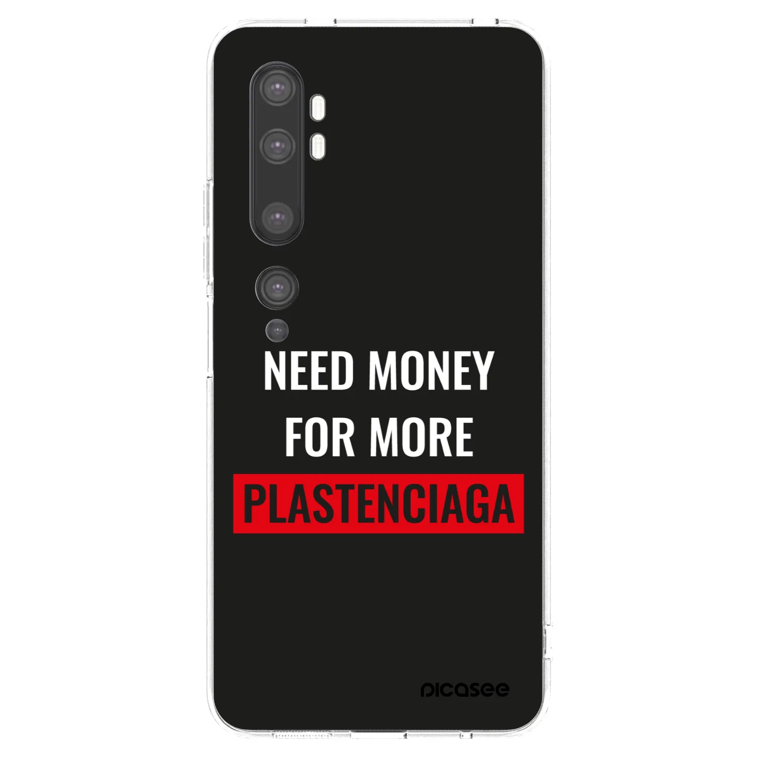 Picasee Xiaomi Mi Note 10 (Pro) Hülle - Transparentes Silikon - More PLASTENCIAGA