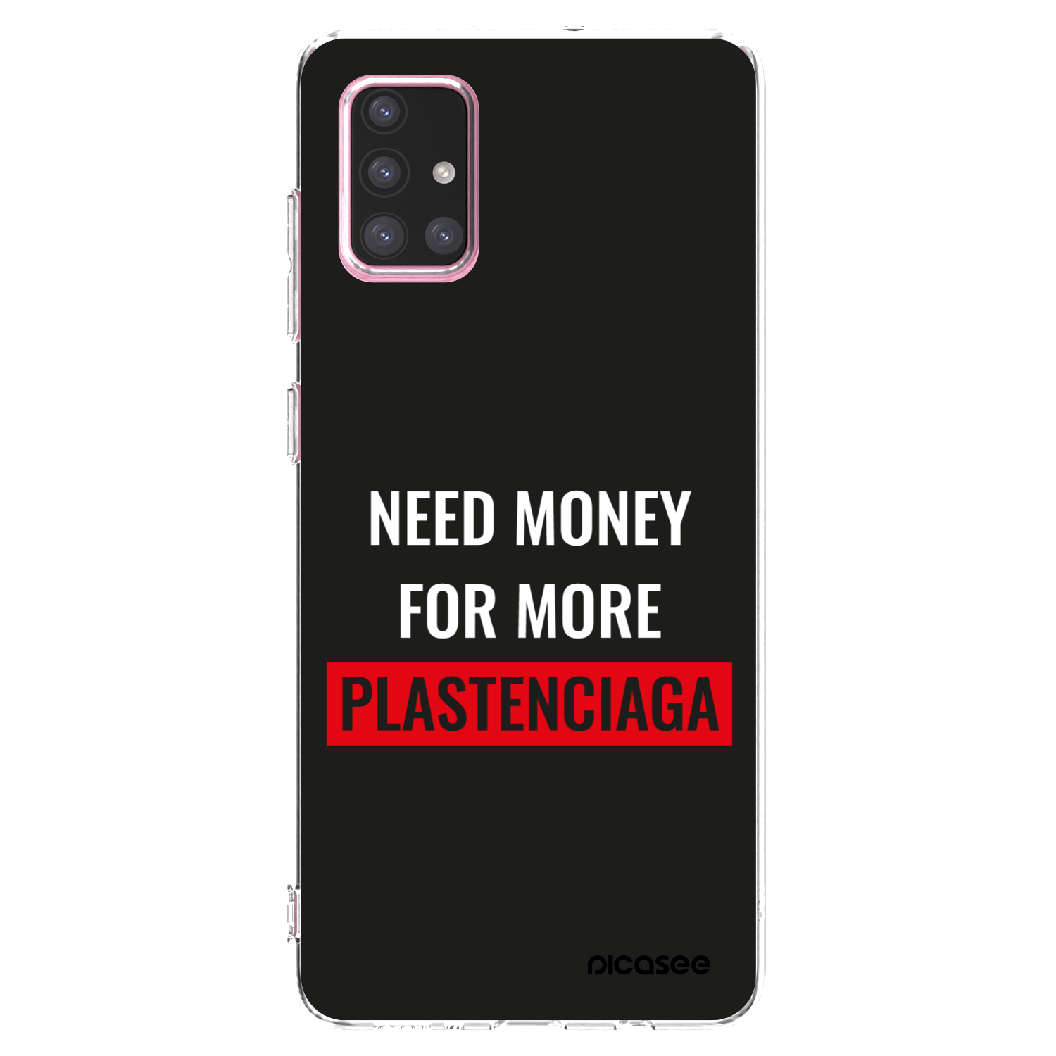 Picasee Samsung Galaxy A71 A715F Hülle - Transparentes Silikon - More PLASTENCIAGA