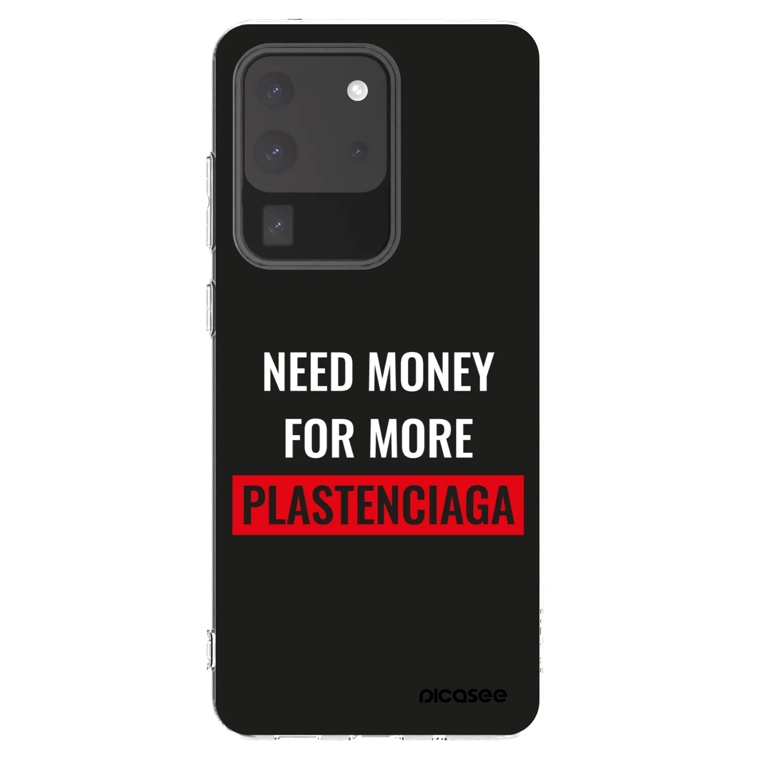 Picasee Samsung Galaxy S20 Ultra 5G G988F Hülle - Transparentes Silikon - More PLASTENCIAGA