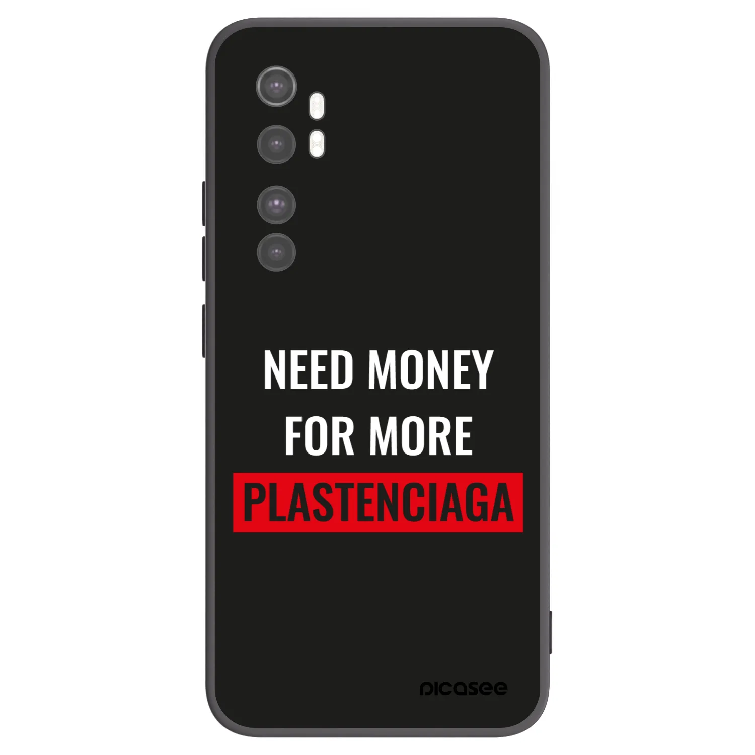 Picasee Xiaomi Mi Note 10 Lite Hülle - Schwarzes Silikon - More PLASTENCIAGA