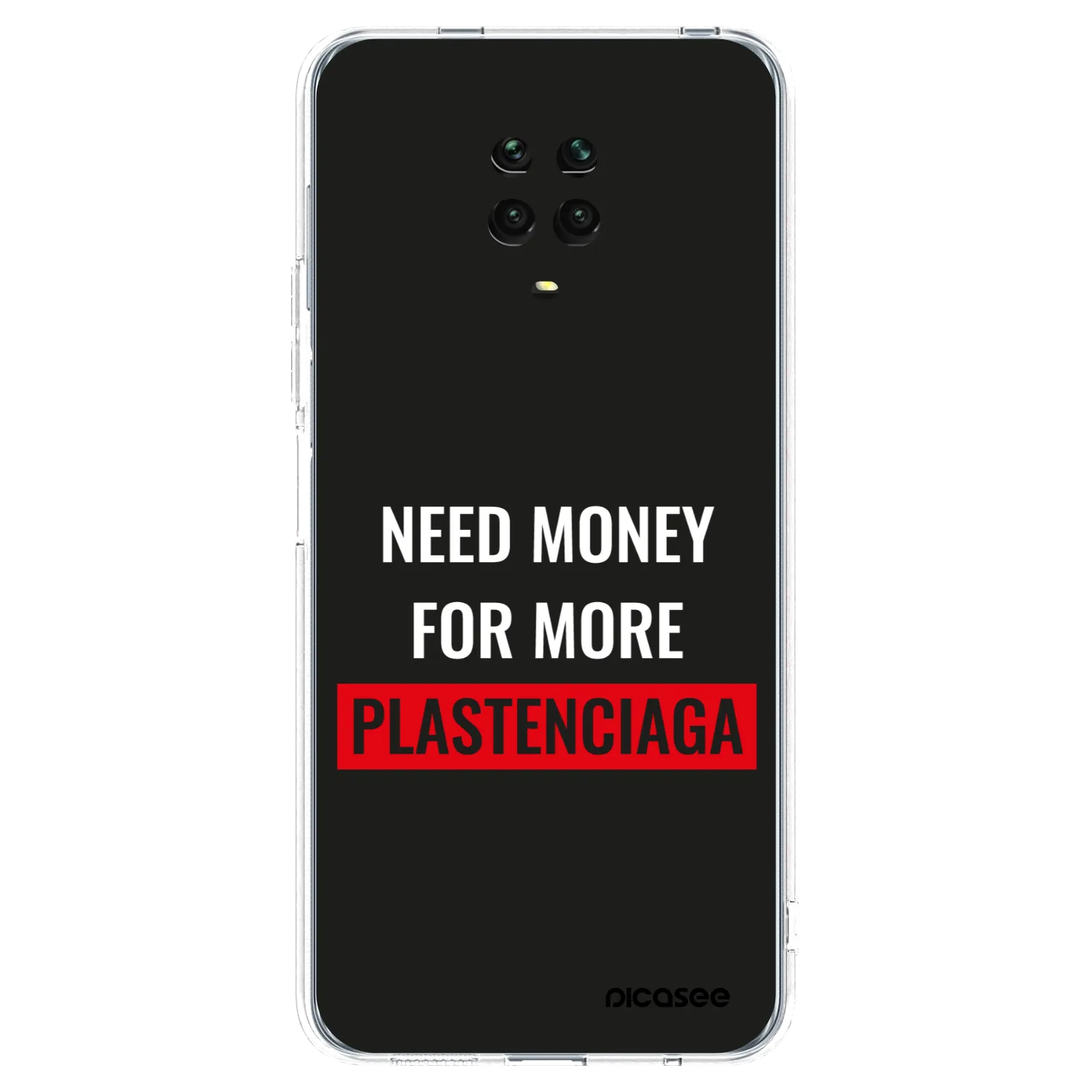 Picasee Xiaomi Redmi Note 9S Hülle - Transparentes Silikon - More PLASTENCIAGA