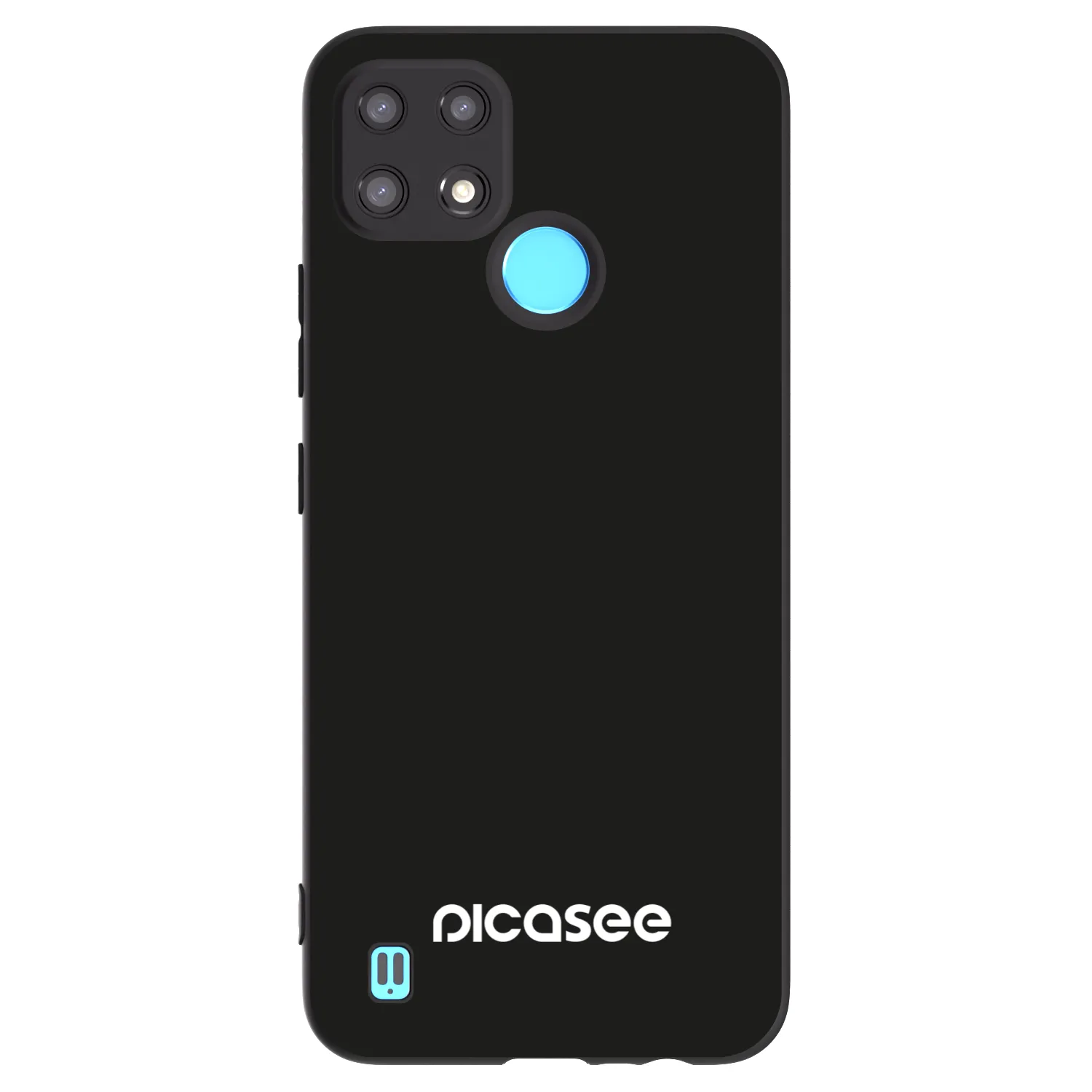 Picasee Realme C21 Hülle - Schwarzes Silikon - Picasee