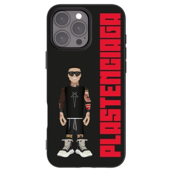 Picasee Apple iPhone 16 Pro Max Hülle - Schwarzes Silikon - Tomáš Rajchl