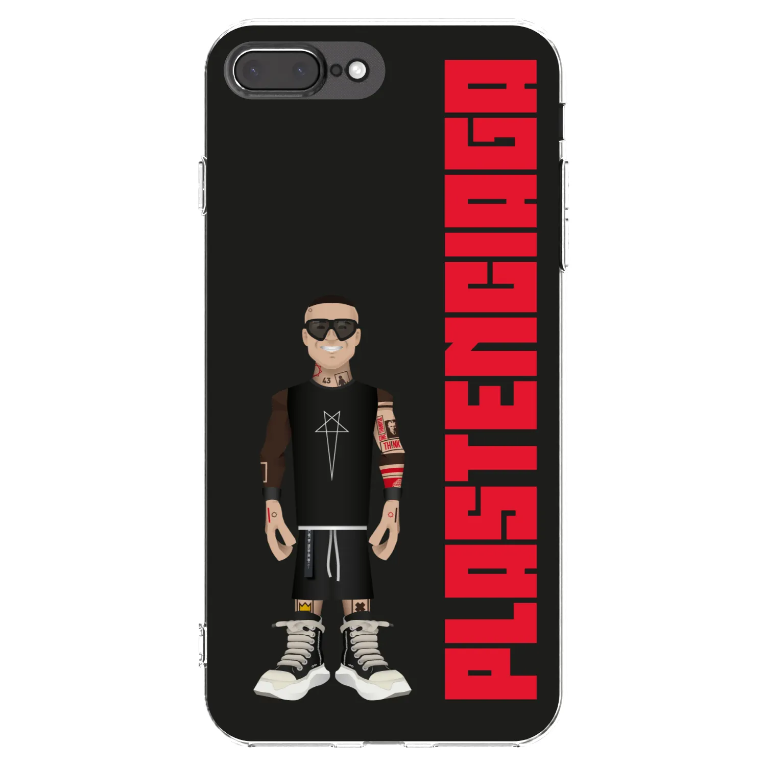 Picasee Apple iPhone 8 Plus Hülle - Transparentes Silikon - Tomáš Rajchl