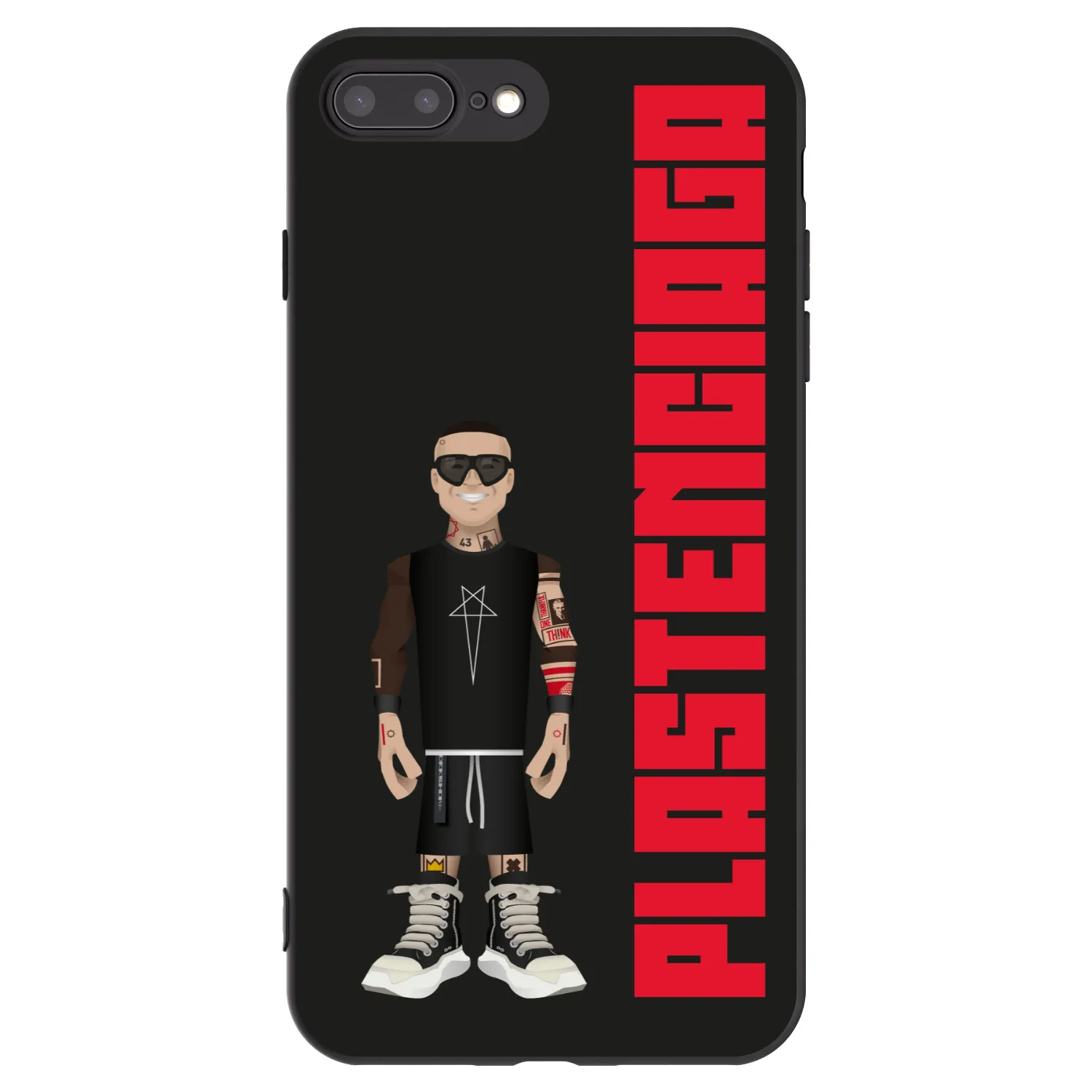 Picasee Apple iPhone 8 Plus Hülle - Schwarzes Silikon - Tomáš Rajchl