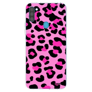 Picasee Samsung Galaxy M11 Hülle - Transparentes Silikon - Pink Tiger
