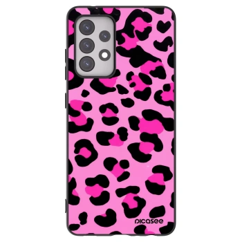 Picasee Samsung Galaxy A52 5G A525F Hülle - Schwarzes Silikon - Pink Tiger