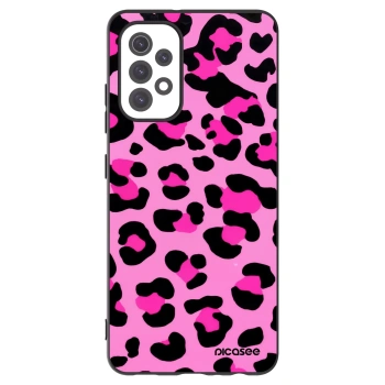 Picasee Samsung Galaxy A32 5G A326B Hülle - Schwarzes Silikon - Pink Tiger