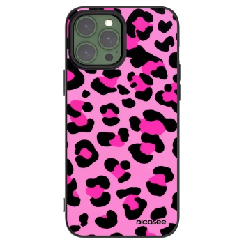Picasee Apple iPhone 13 Pro Max Hülle - Schwarzes Silikon - Pink Tiger