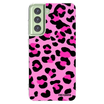 Picasee Samsung Galaxy S21 FE 5G Hülle - Transparentes Silikon - Pink Tiger