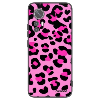 Picasee Xiaomi 12 Hülle - Schwarzes Silikon - Pink Tiger