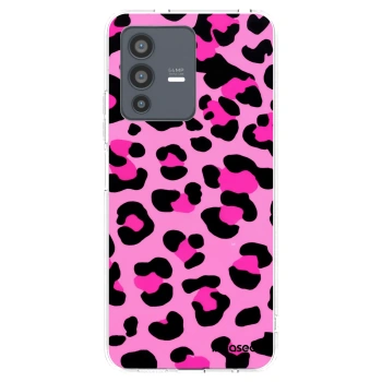 Picasee Vivo V23 5G Hülle - Transparentes Silikon - Pink Tiger